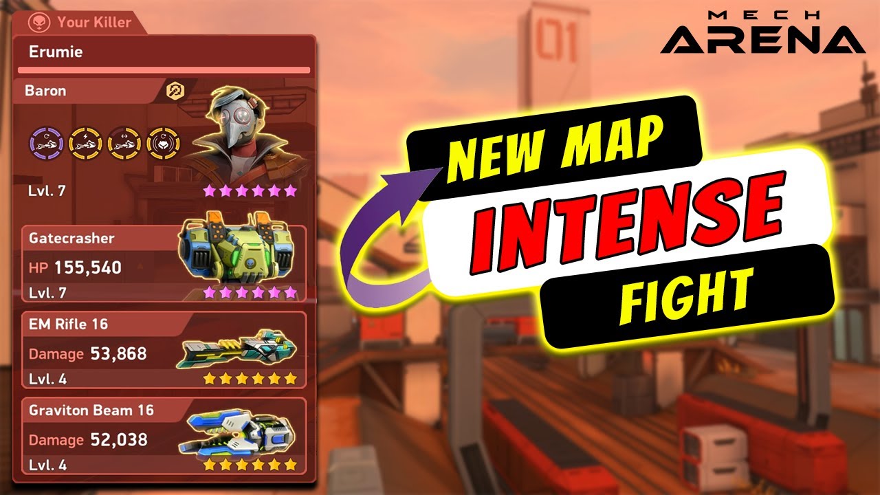 Intense Fight on the New Map - Mech Arena - New Maps Gameplay