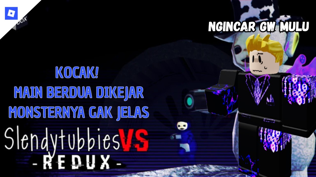 MOMEN KOCAK BERDUA DIKEJAR TELETUBBIES DAJAL! |ROBLOX SLENDYTUBBIES VS REDUX INDONESIA