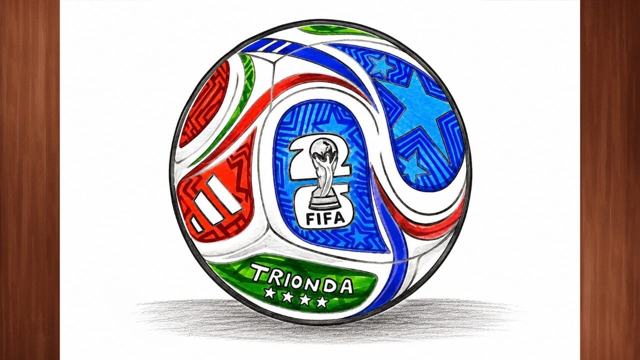 Easy Football Drawing for Beginners | FIFA World Cup Football Drawing Step by Step