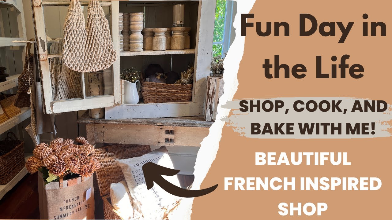 FALL DAY IN THE LIFE!! SHOP, COOK, AND BAKE! FRENCH BOUTIQUE SHOPPING HAUL! #cozyfall #frenchstyle