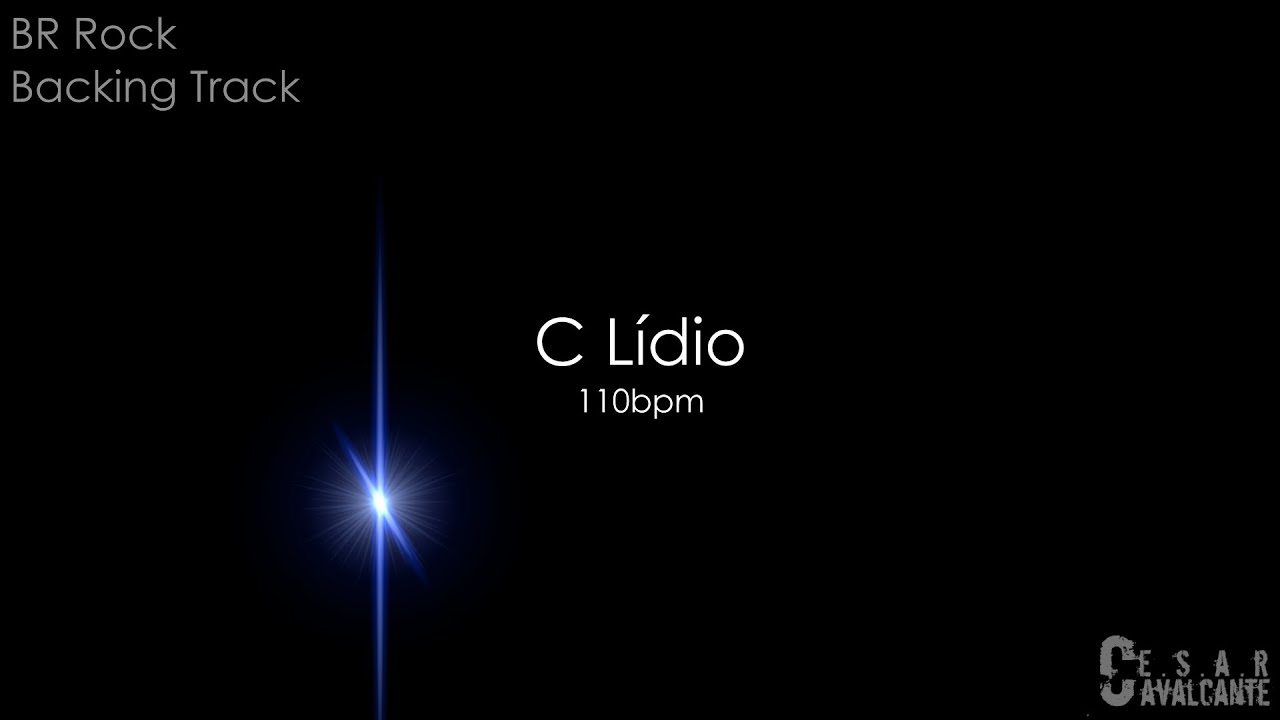 Guitar Backing Track - C Lidio - BR Rock  - 110bpm