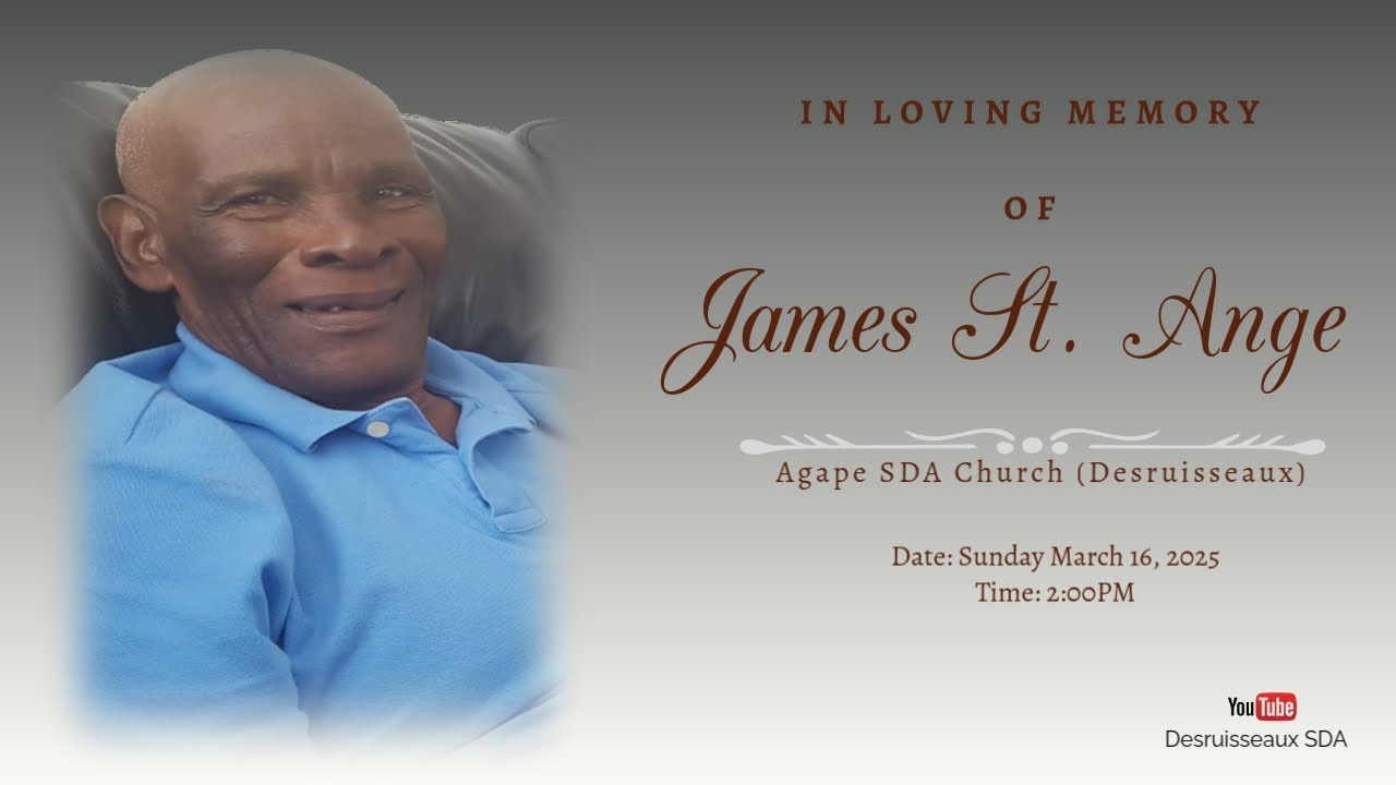 Celebration of Life of James St. Ange aka Lilban|| March 16, 2025 || 1:30pm