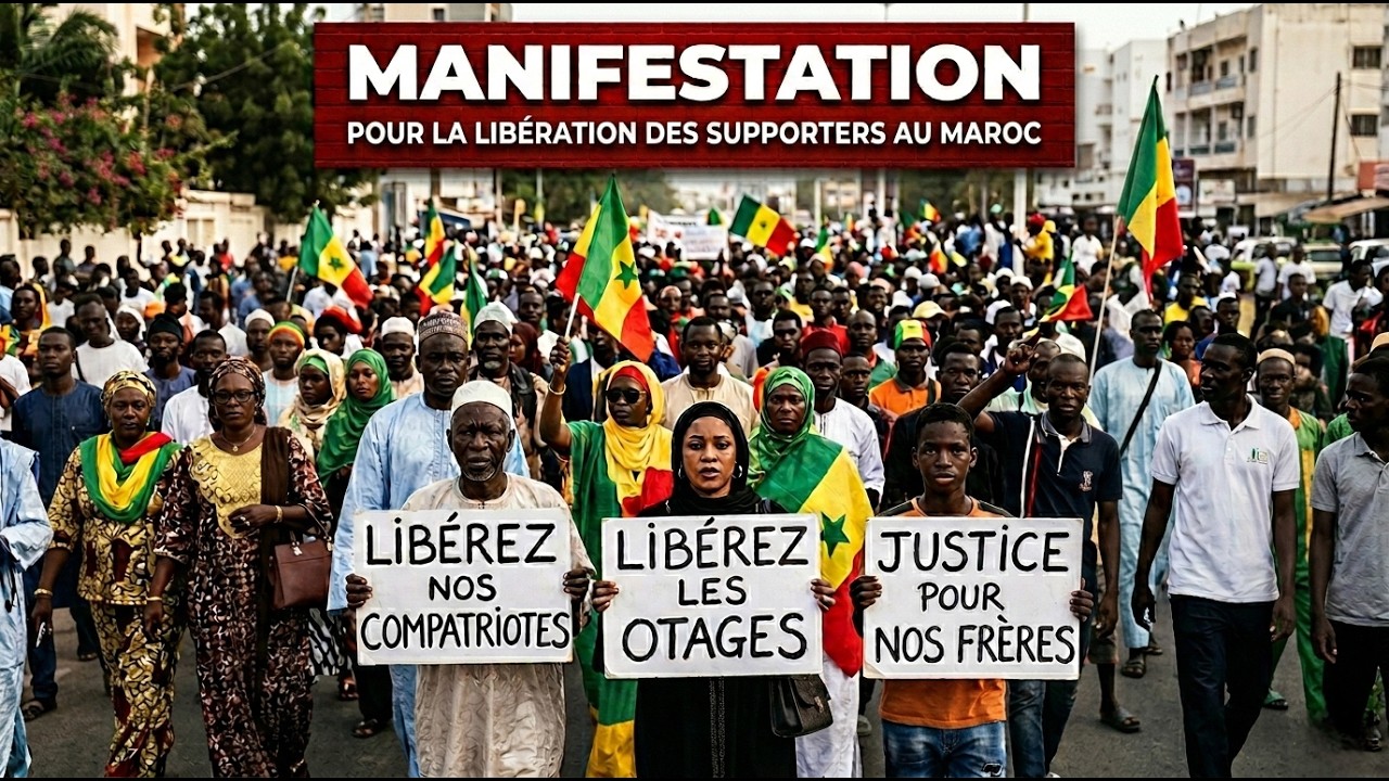 Direct • Manifestation pour la libération des supporters sénégalais arrêtés au Maroc