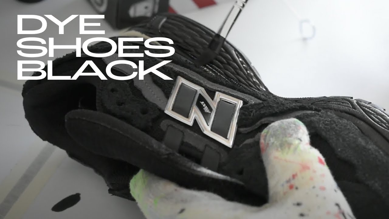 How to Dye Shoes Black! (New Balance Customs)