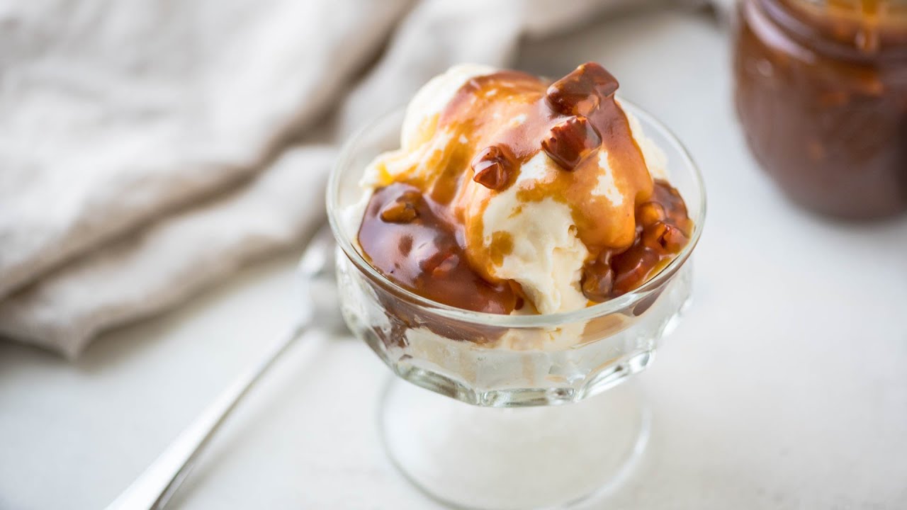 SOUTHERN BOURBON CARAMEL SAUCE WITH TOASTED PECANS