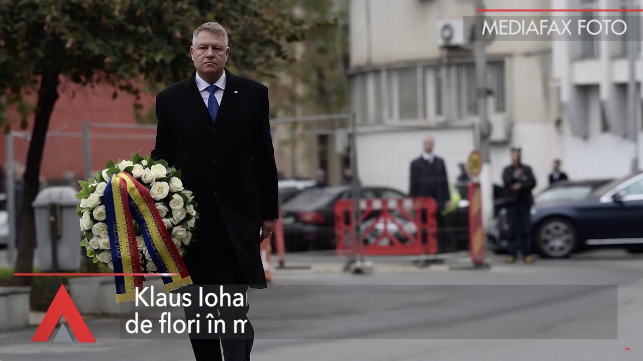 Stiri Mediafax 30 Octombrie &ndash; Iohannis a depus o coroană de flori &icirc;n memoria victimelor &bdquo;Colectiv&rdquo;