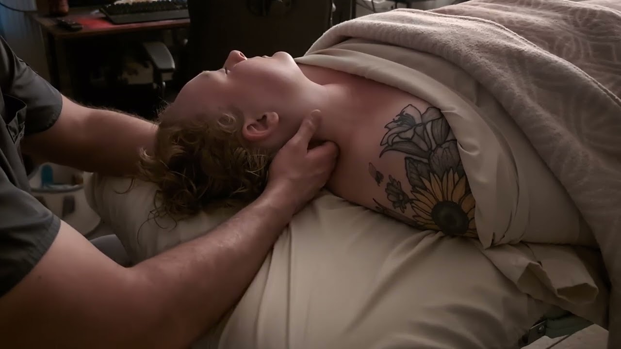 Anterior neck massage for FHP