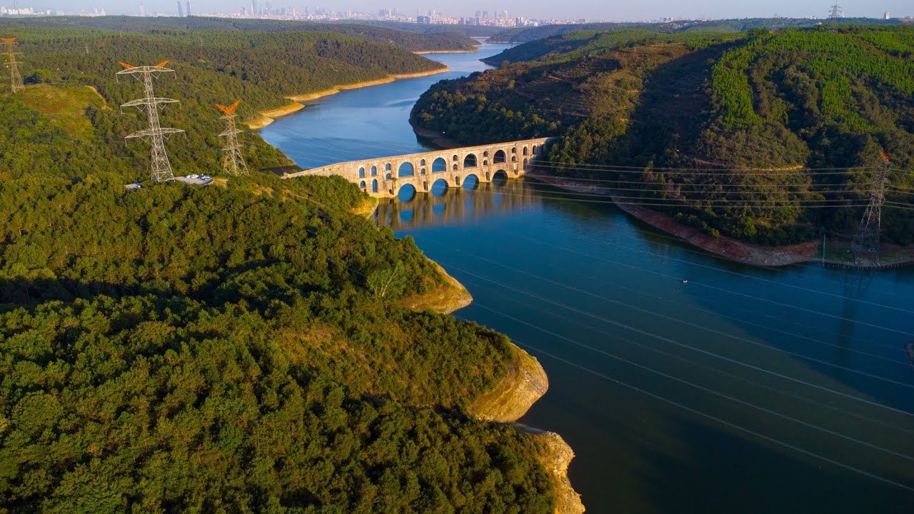 [4K] [Drone] - Kemerburgaz Kent Ormanı - Mağlova Su Kemeri
