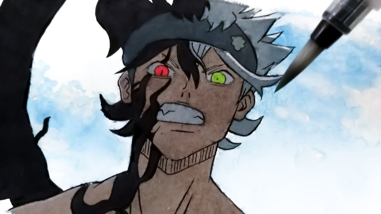 Drawing ASTA Demon Form from Black Clover (ブラッククローバー Burakku Kurōbā)