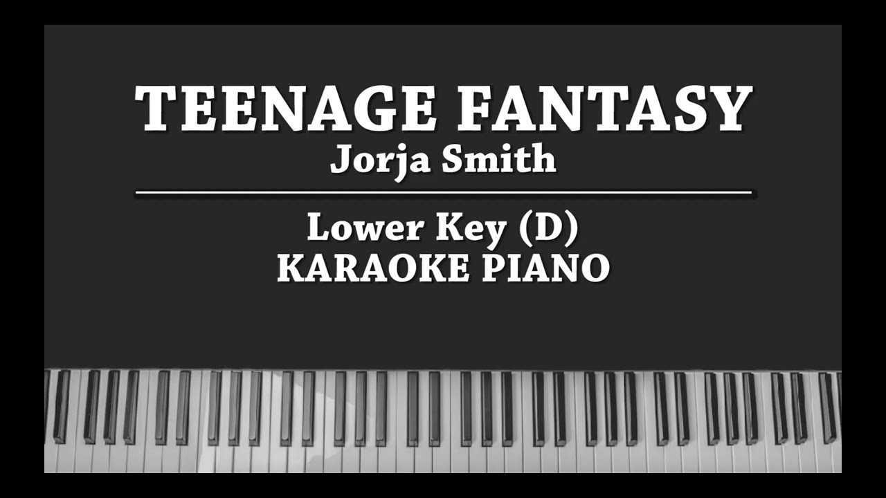 Teenage Fantasy (LOWER KEY KARAOKE PIANO COVER) Jorja Smith with Lyrics