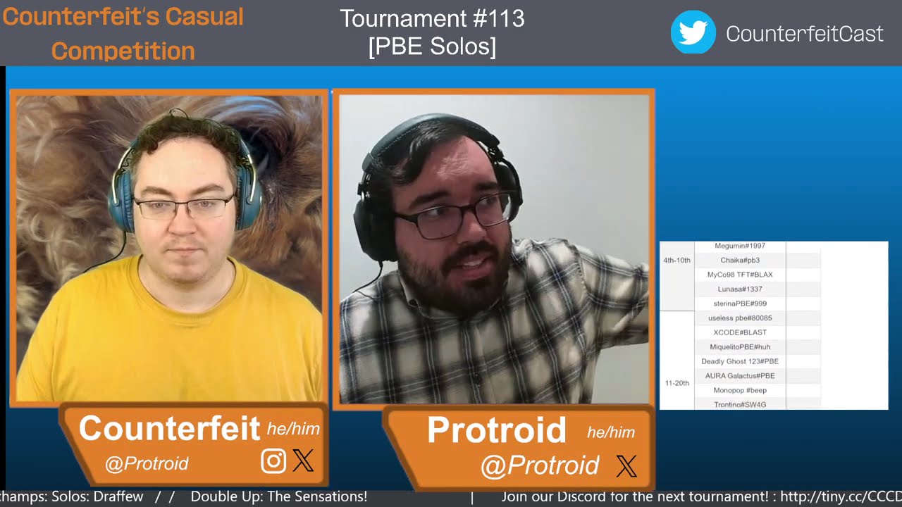 🏆 🖥️ Counter's Casual TFT PBE Competition Main tournament broadcast stream with Protroid!