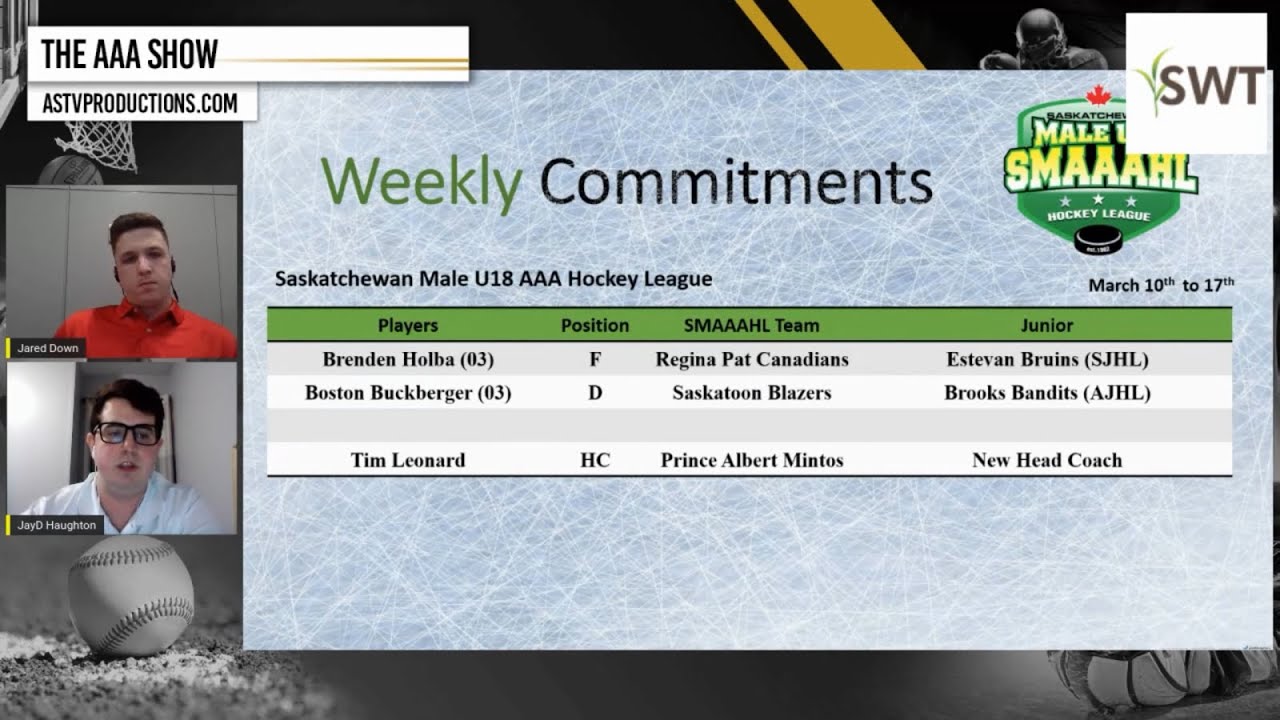 Alberta Elite Hockey League, Sask Male U18 Hockey League and CSSHL and Manitoba U18 Hockey League