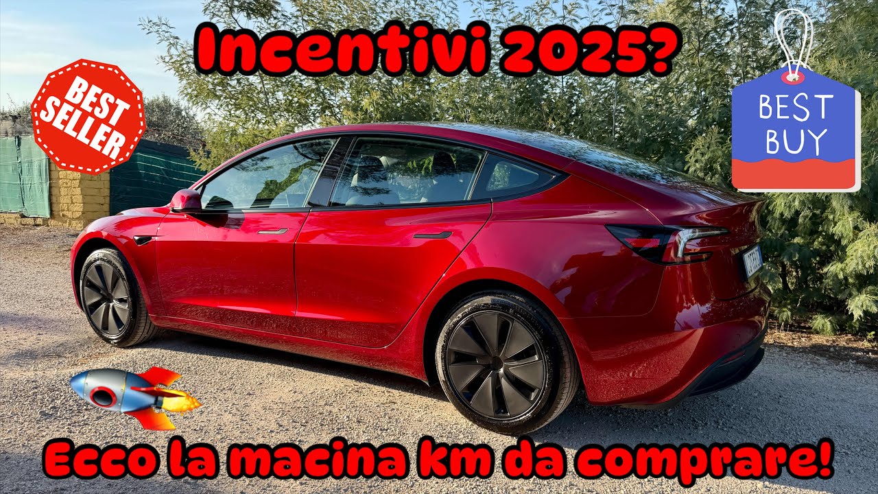 L’auto elettrica migliore per gli incentivi 2025 | Model 3 LR rwd fa il RECORD di KM!