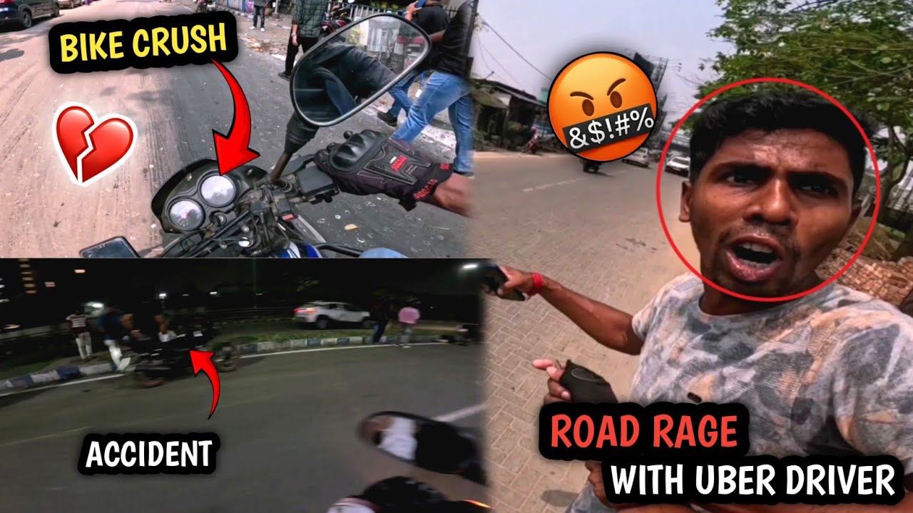 FIGHTING WITH UBER DRIVER 🤬ROAD RAGE GONE BE WRONG 😤। BIKE ALMOST CRUSH 😢..