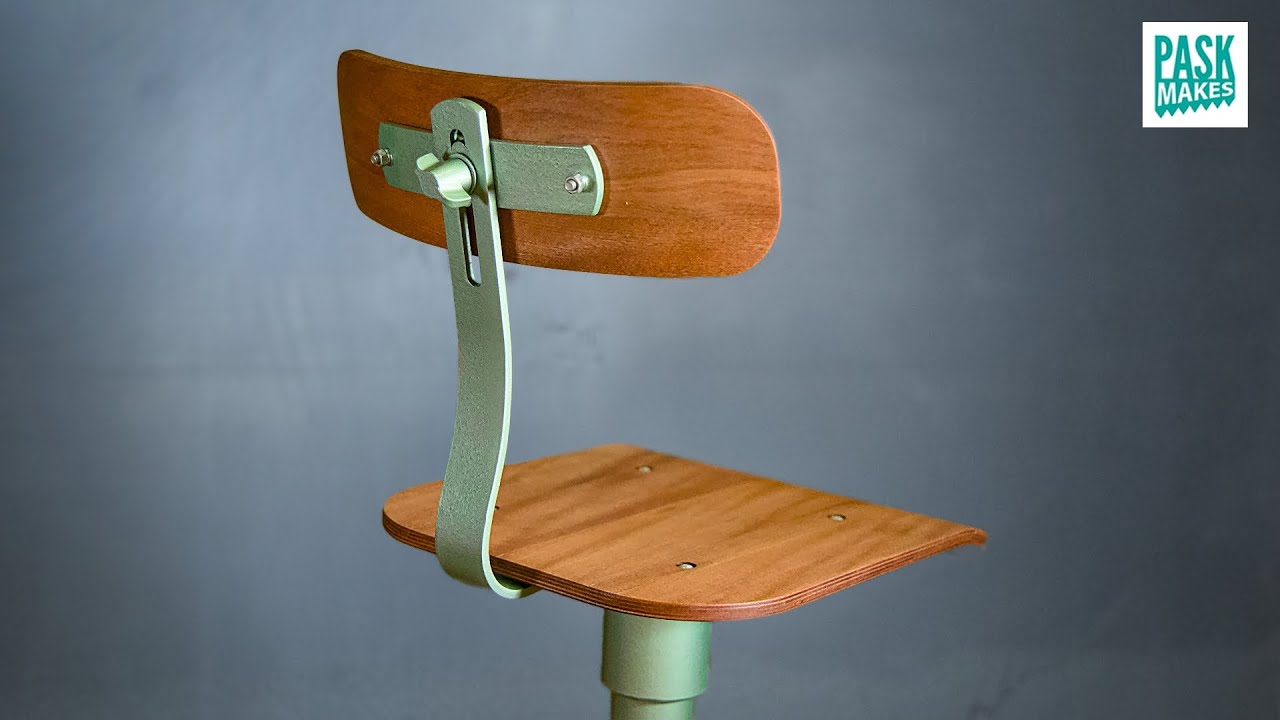 Making an Industrial Machinist's Chair  - Vintage Style with Homemade Plywood