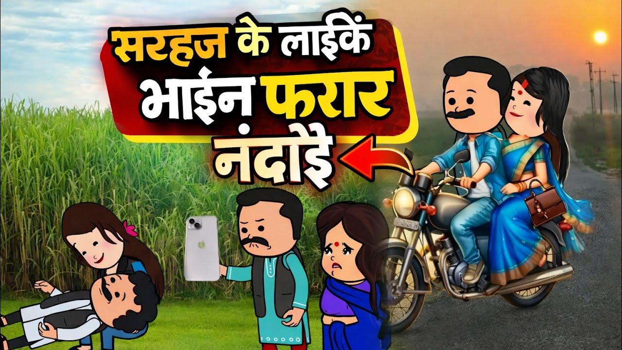 सरहज के लाईके भाईन फरार नंदोई || अवधि कार्टून कमेड़ी विडियो #Artikimasti #comedy #cartoon #funny