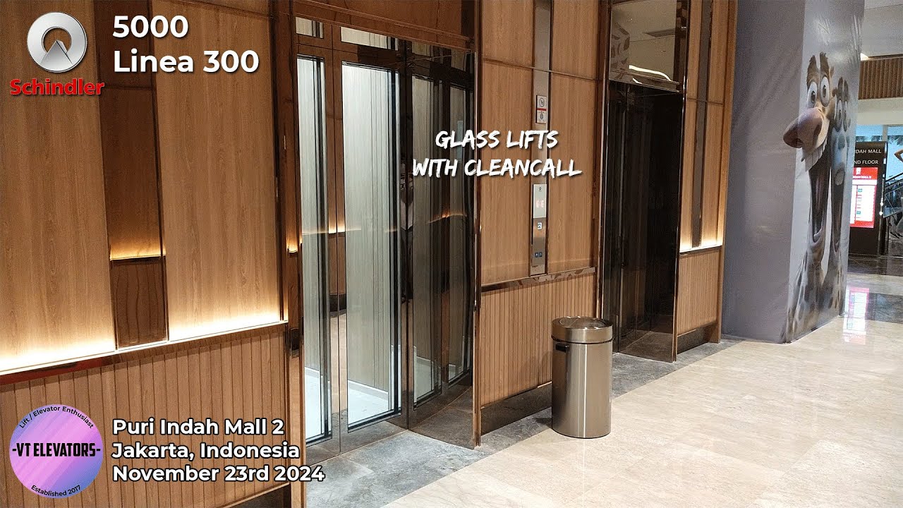Nice Brand New Schindler 5000 MRL Glass Lifts - Puri Indah Mall 2, Jakarta