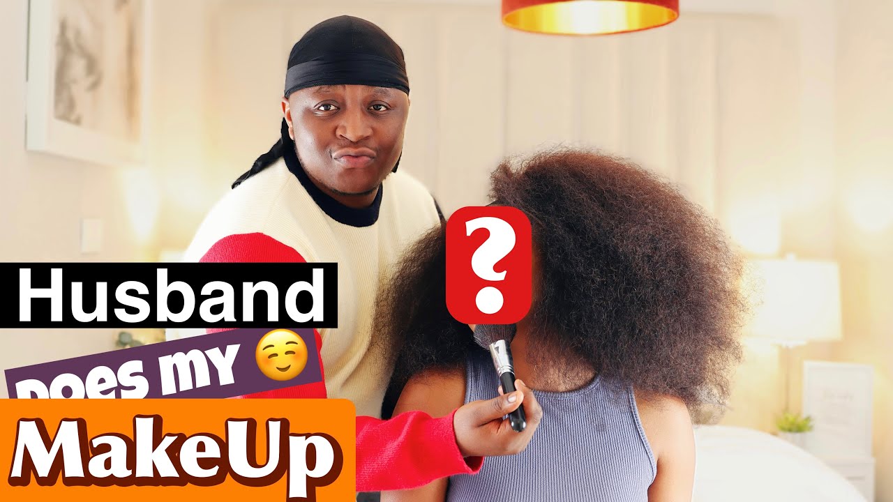 Husband does my make up for the first time !