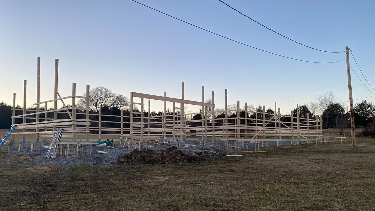 Building The Garage Walls - Finishing the Posts and Girts