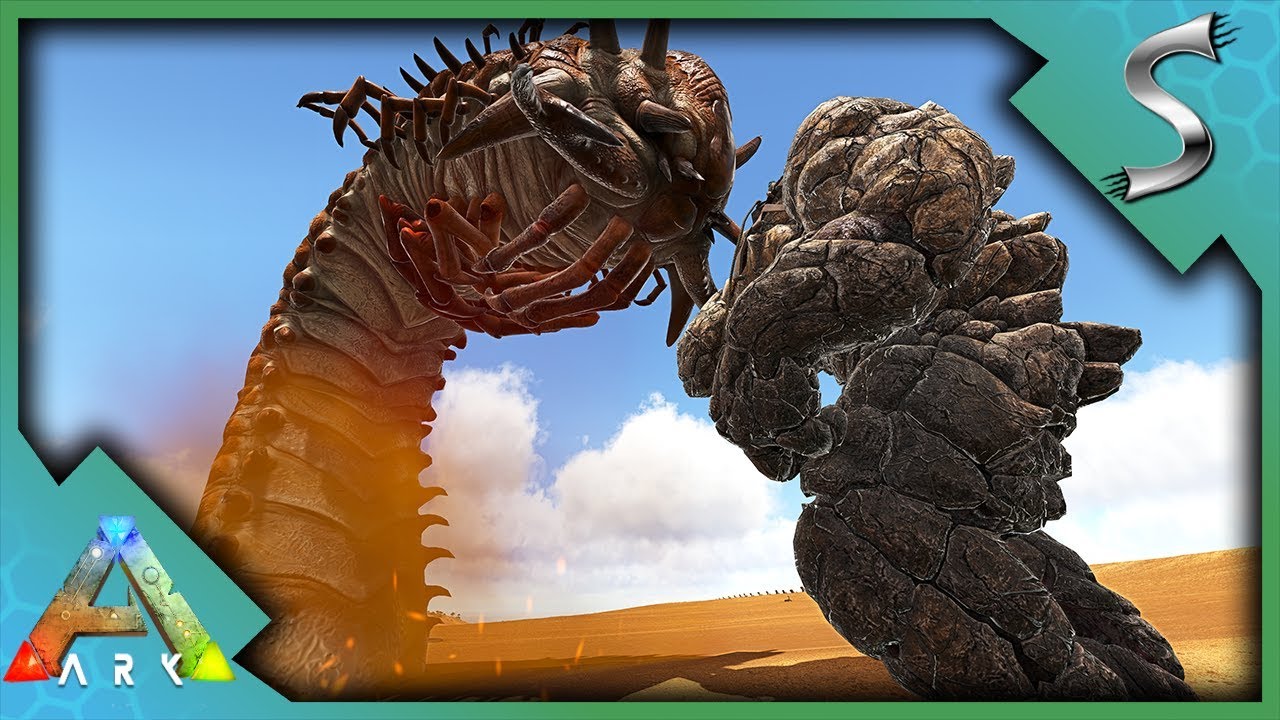 ROCK ELEMENTAL TAMING! ROCK GOLEM VS ALPHA DEATHWORM FIGHT! - Ark: Survival Evolved [S4E126]