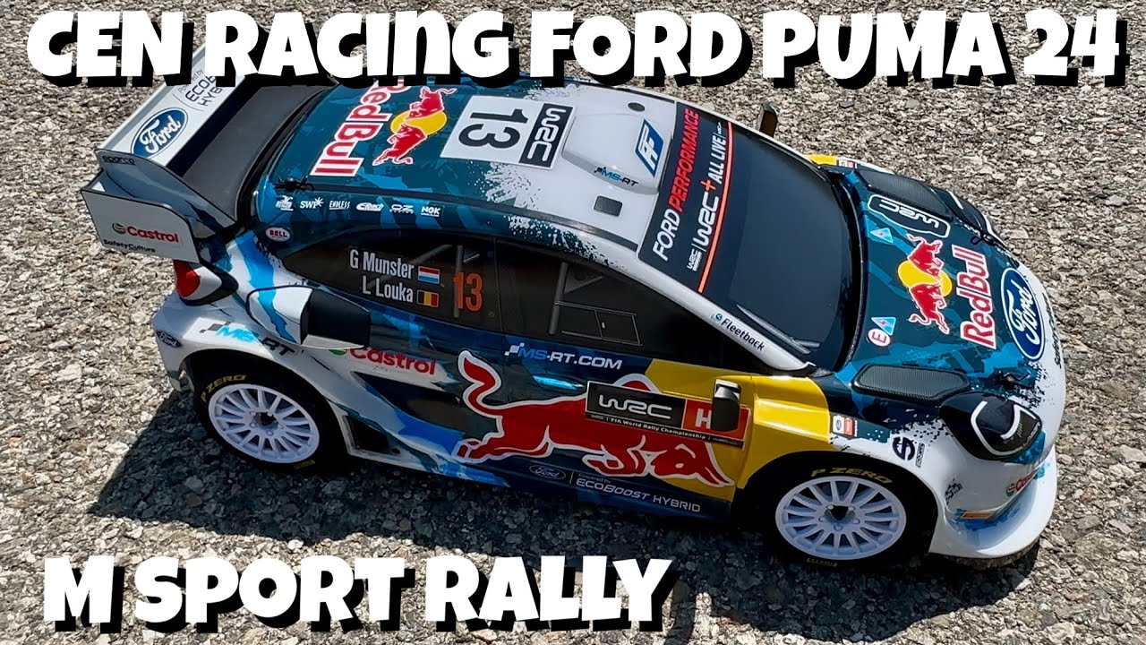 CEN RACING M SPORT FORD PUMA 2024 9000 RALLY CAR WITH DUMBORC RADIO AND GYRO ADDED TO RC GARAGE