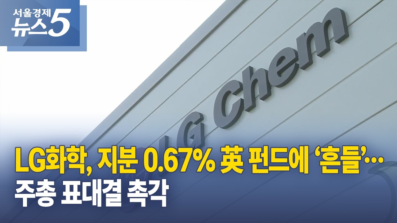 LG화학, 지분 0.67% 英 펀드에 ‘흔들’…주총 표대결 촉각