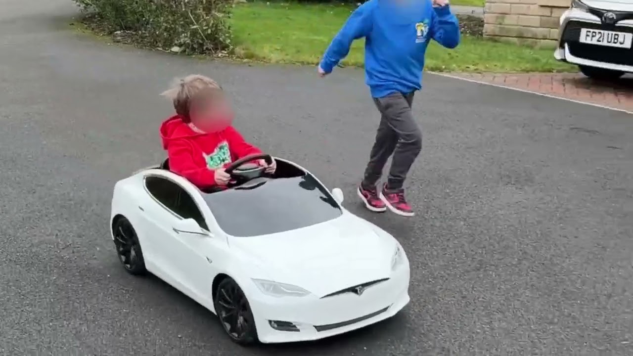 MAC 77 - Radio Flyer Mini Tesla Model S Racing MAC Brothers Skids Power Slides & Fun! ⚡️👦🏼👦🏼