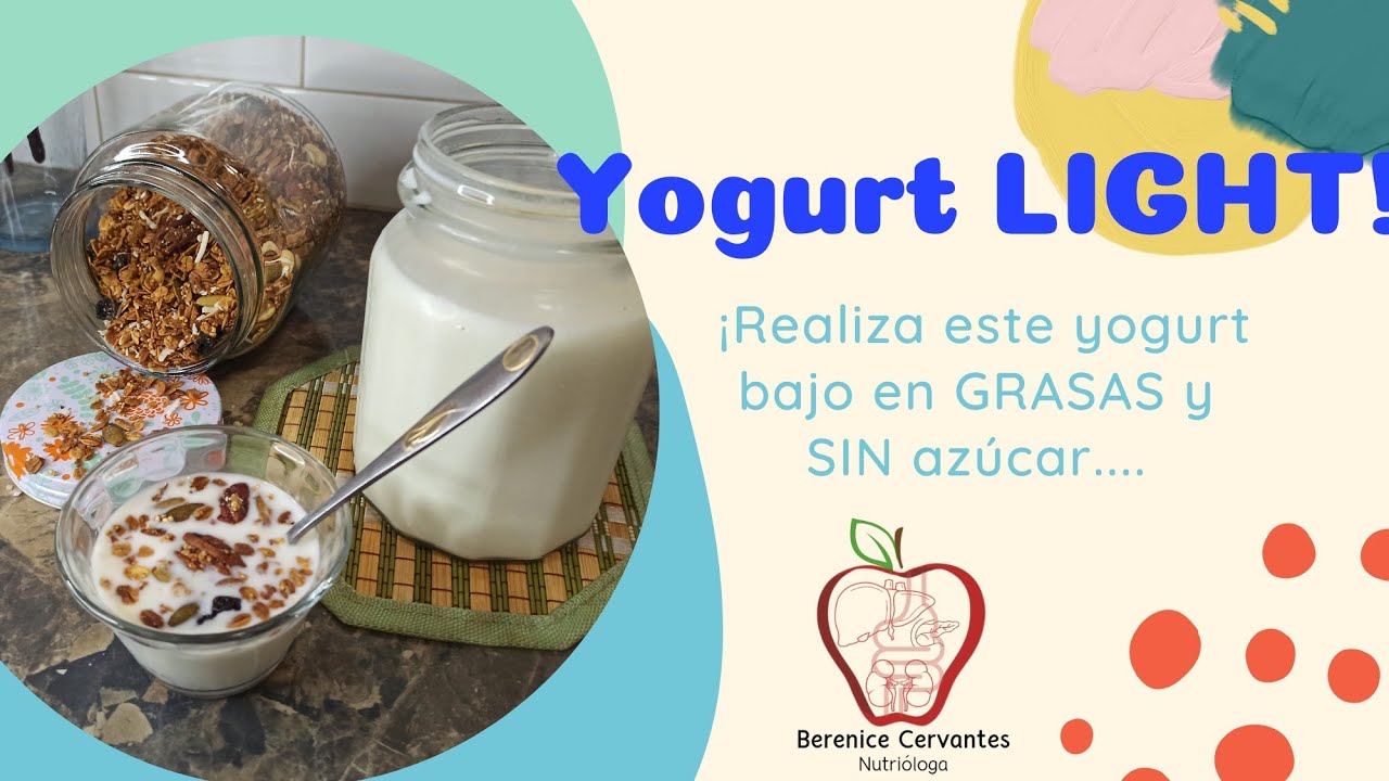 Cómo hacer YOGURT CASERO con Leche DESCREMADA!! #light #saludable #nutrition