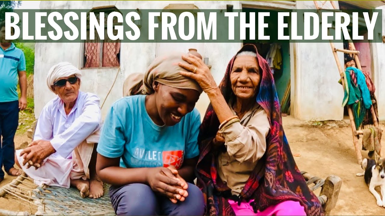Indian granny blesses me for visiting her compound 🇮🇳