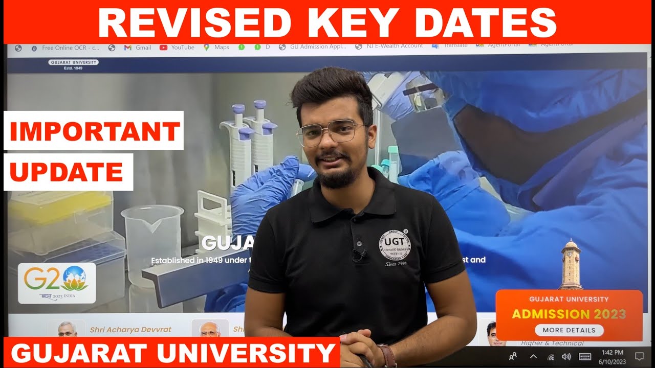 Revised Key Dates | Important Update | Gujarat University Admission | UGT