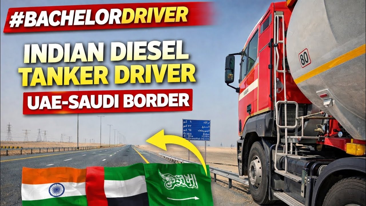 Hard Life of Indian Driver in Gulf | UAE–Saudi Border | BachelorDriver