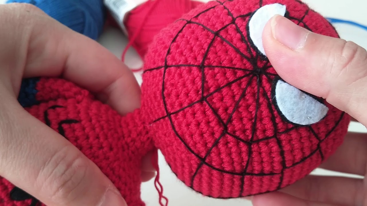 Amigurumi Tarif / Pattern - Örümcek Adam / Spiderman - Bölüm 6 / Part 6