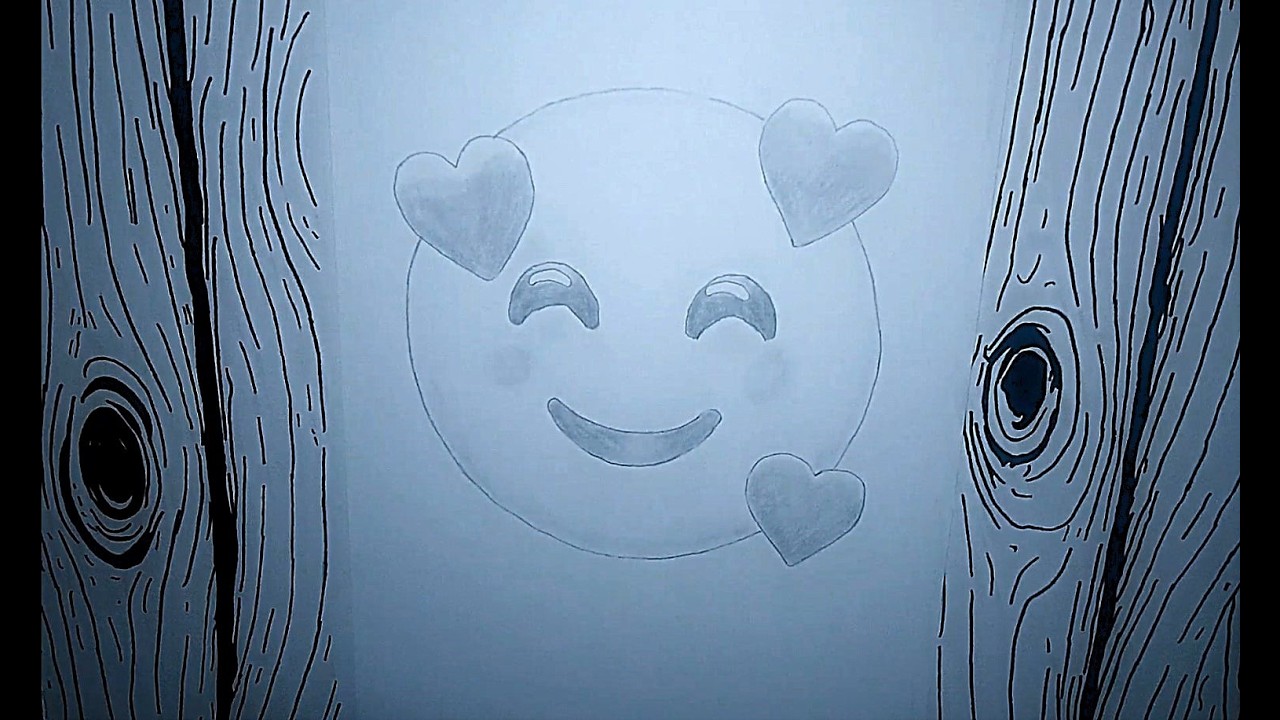 Dibujando Cara Sonriendo Con Corazones I Emoji