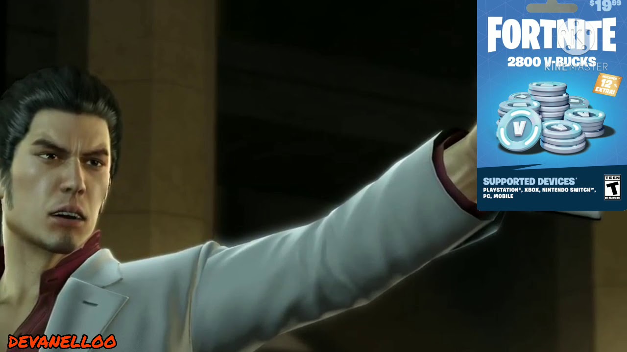 Kazuma Kiryu wants to give you a Fortnite card