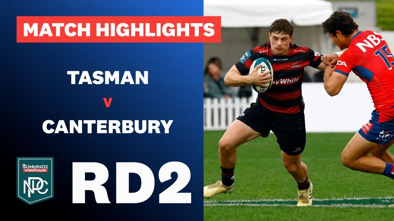 RD 2 HIGHLIGHTS: Tasman v Canterbury (Bunnings NPC 2024)