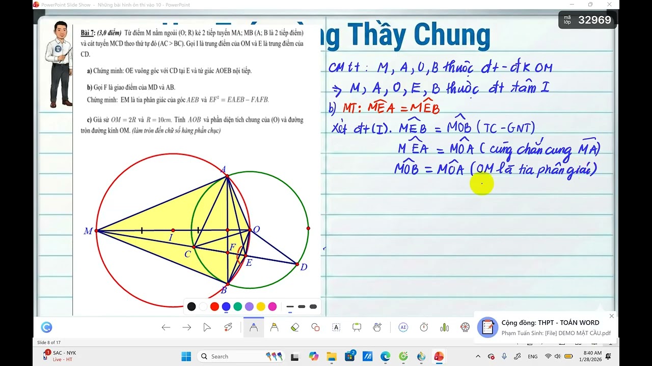 toán 9 những bài hình ôn thi vào 10 bài 2 (cấu trúc tp - hcm  năm 2026 sách mới)