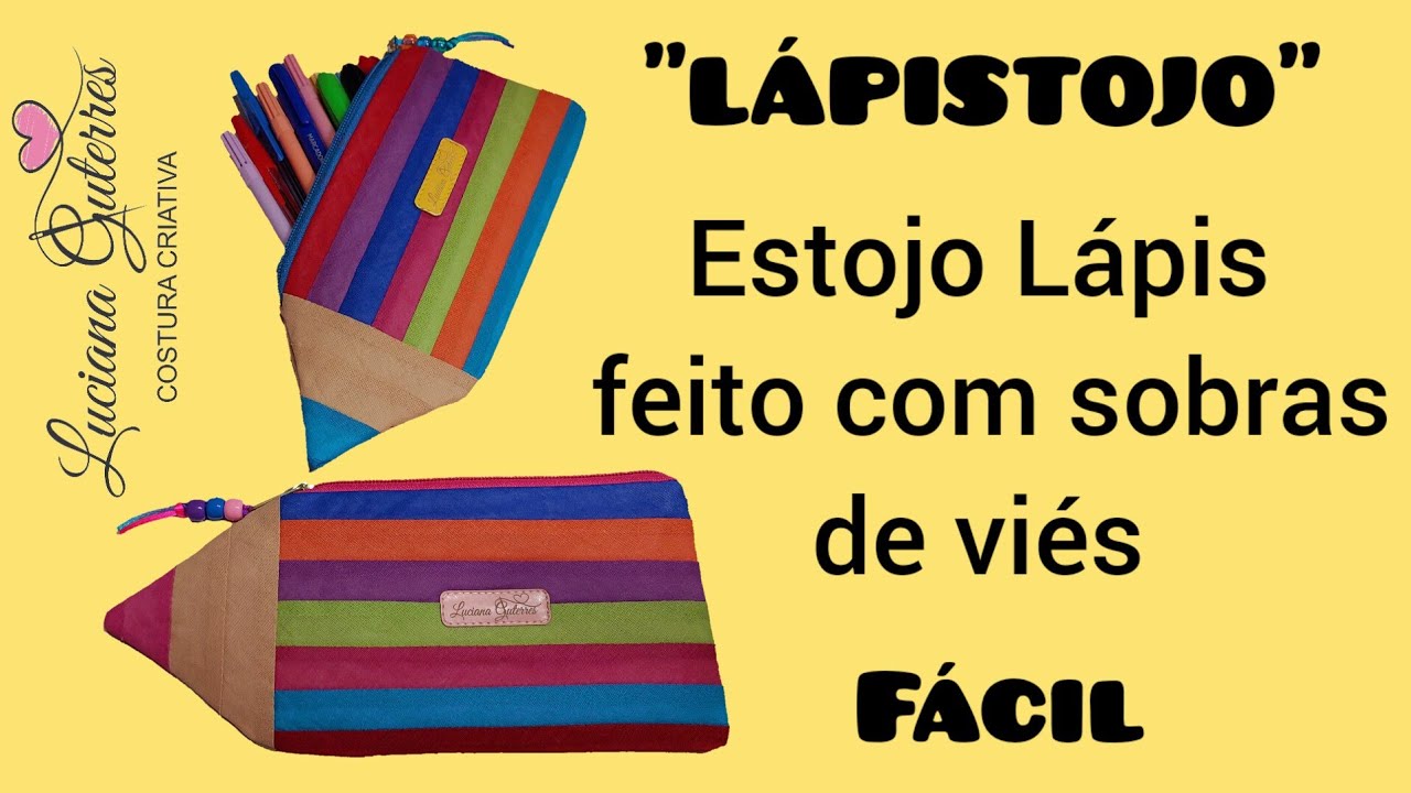 Fiz com sobras de viés - Estojo Lápis por 