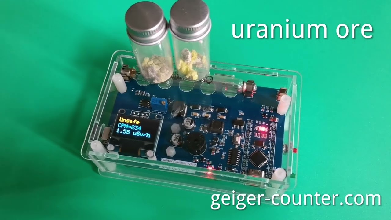 Opensource Geiger Counter Arcylic Shell  NanoOLED Mega328P[CAJOE]