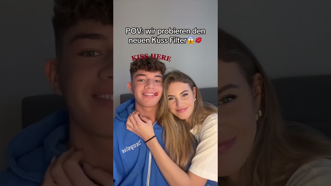 Wir probieren den neuen Kuss Filter aus💋😅 (extrem s&uuml;&szlig;) #shorts
