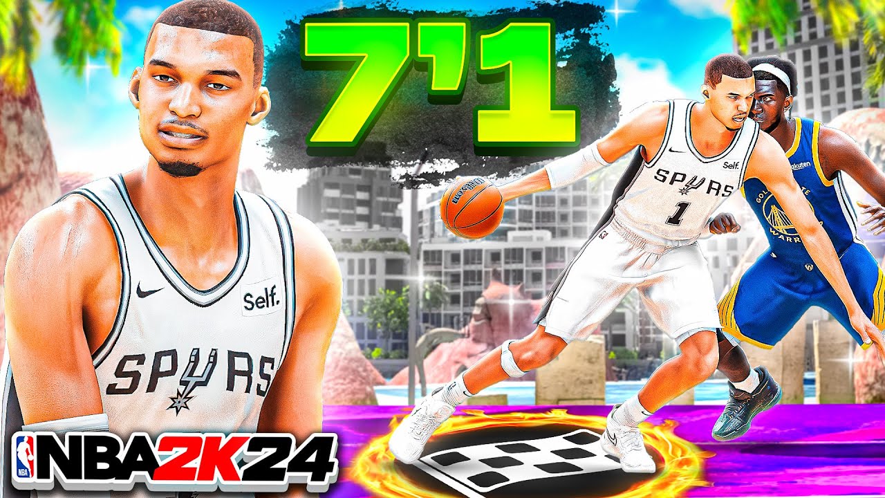 7'1 VICTOR WEMBANYAMA Build is UNSTOPPABLE in NBA 2K24... BEST WEMBY BUILD NBA 2K24!