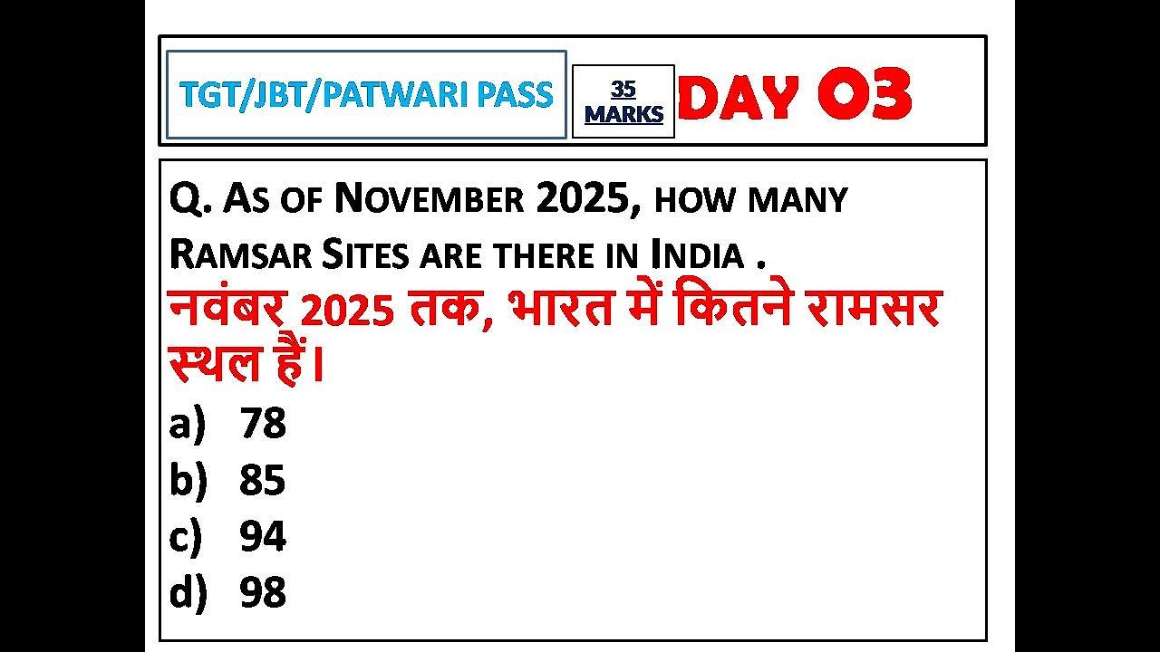 DAY 3 OF IMPORTANT SELECTED QUESTIONS FOR TGT 2025-26