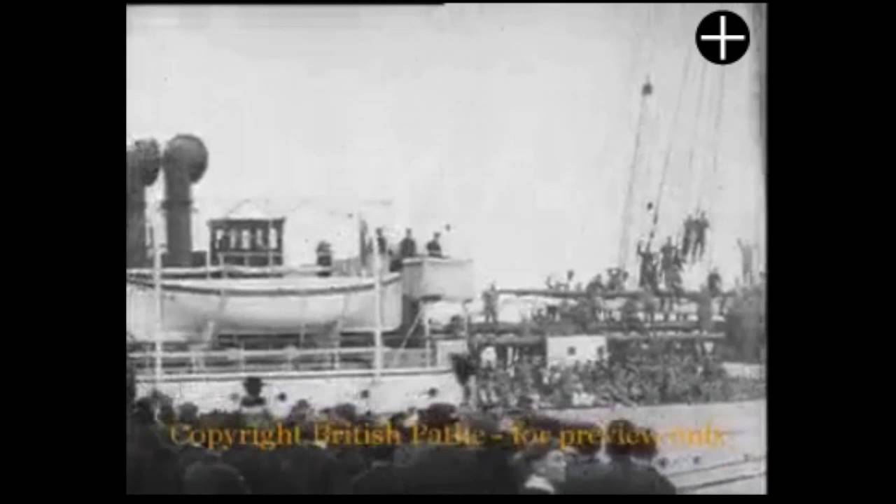 The 'Roslin Castle' (Troopship) Leaving for South Africa (1899)