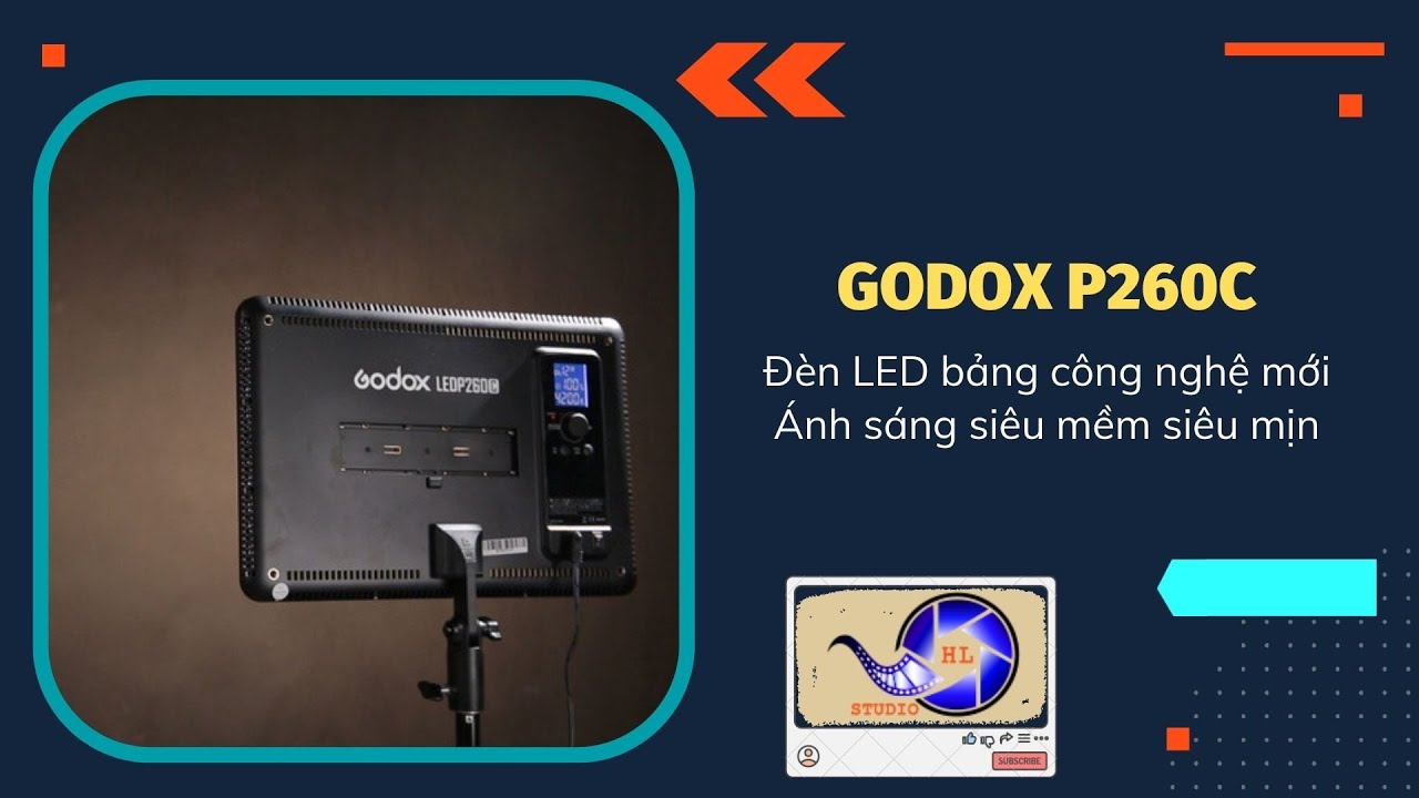 Godox P260C | Đèn LED bảng thế hệ mới so với LED bảng kiểu cũ