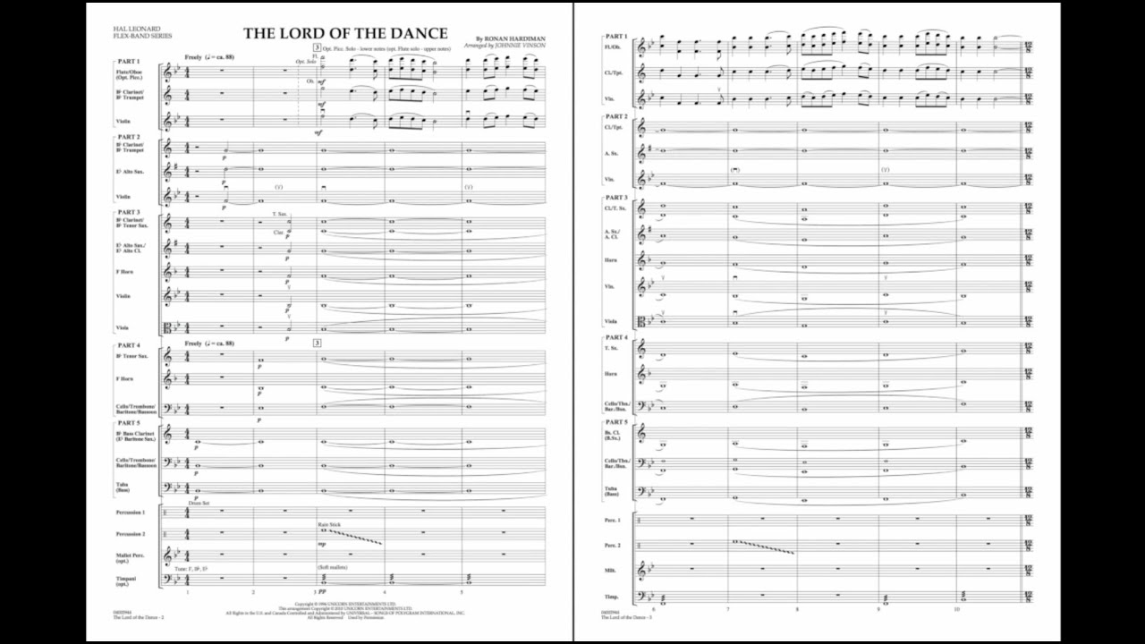 The Lord of the Dance by Ronan Hardiman/arr. Johnnie Vinson