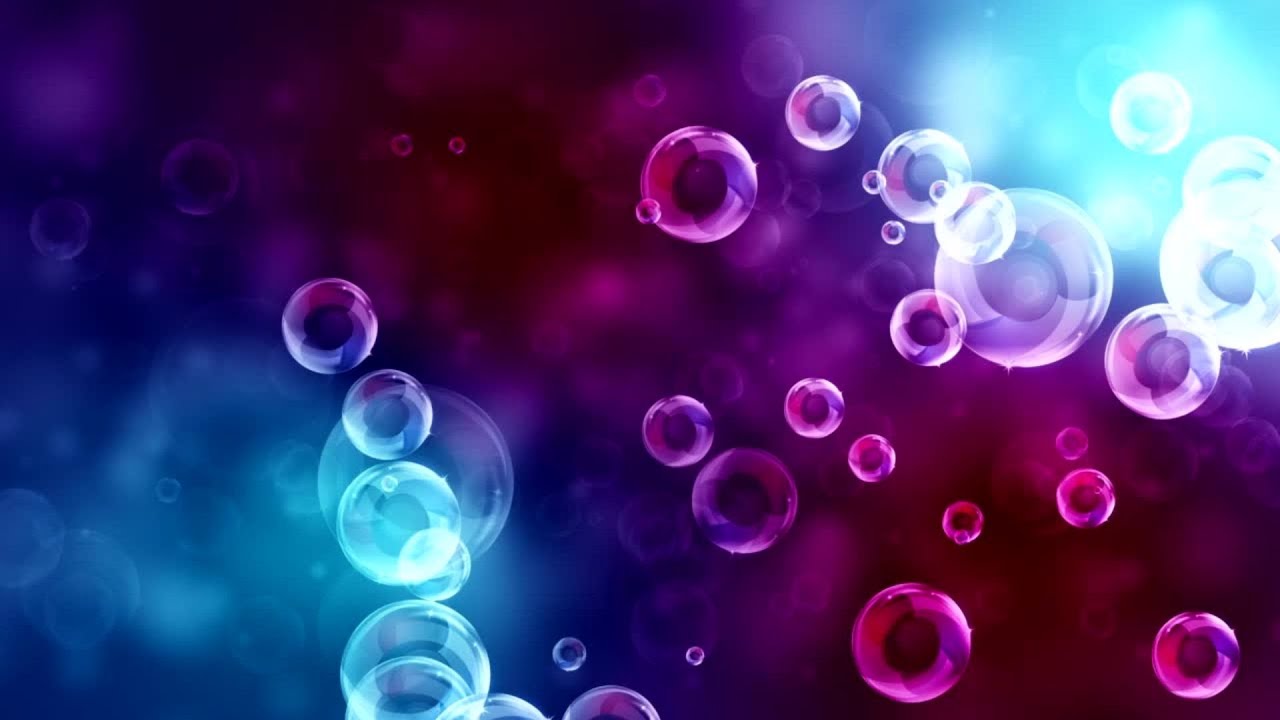 10 Minutes of relaxing music with multi-coloured bubbles to help you relax.
