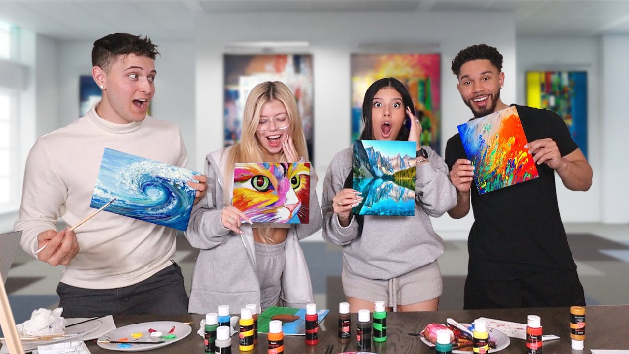 Couples Canvas Painting Competition!! *Who Will Win*