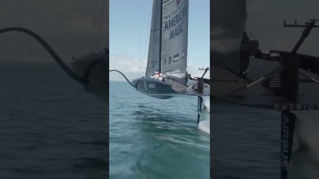 Magically flying by Foiling 🛥 #sailing #sail #sailboat #foiling #yacht