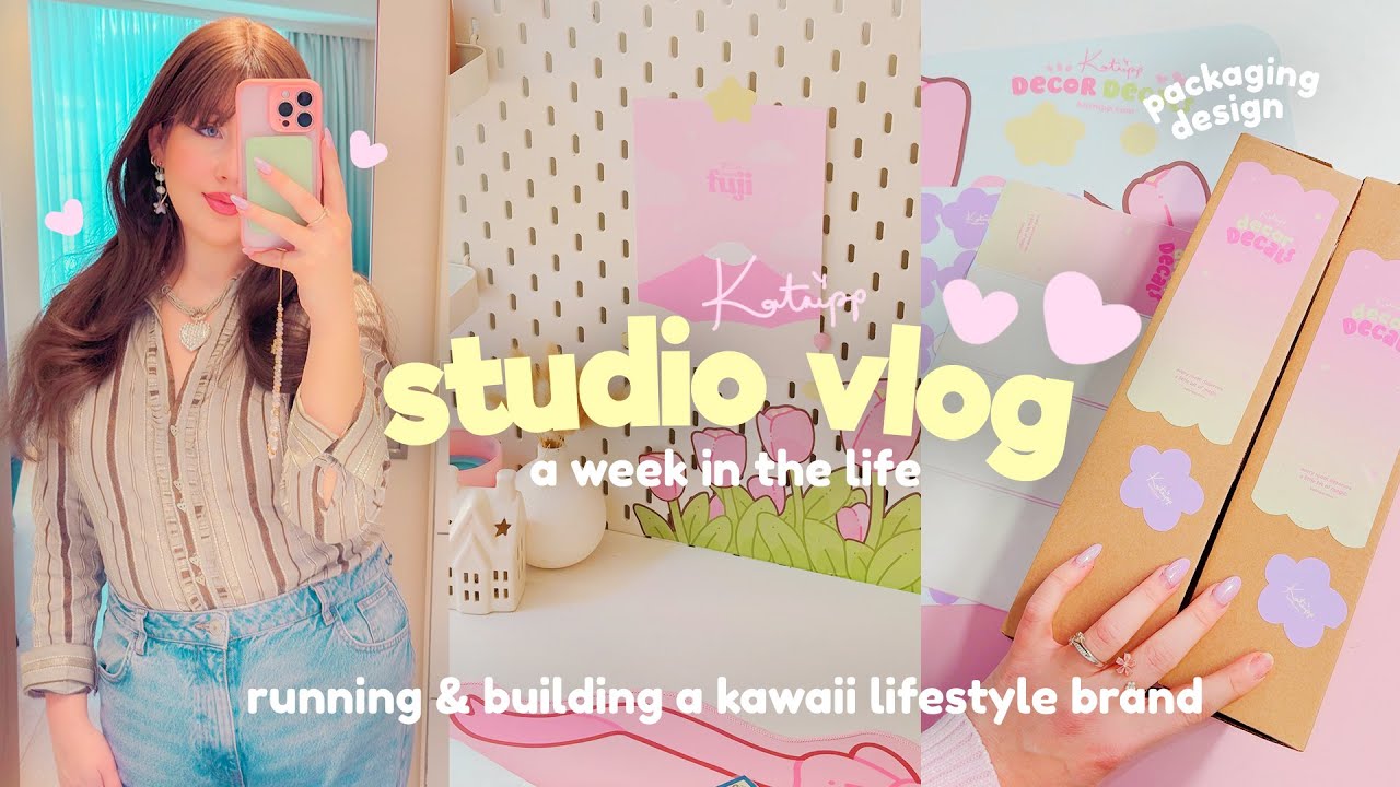 week in the life as a art brand business owner, graphic design & packaging ❀ STUDIO VLOG 004