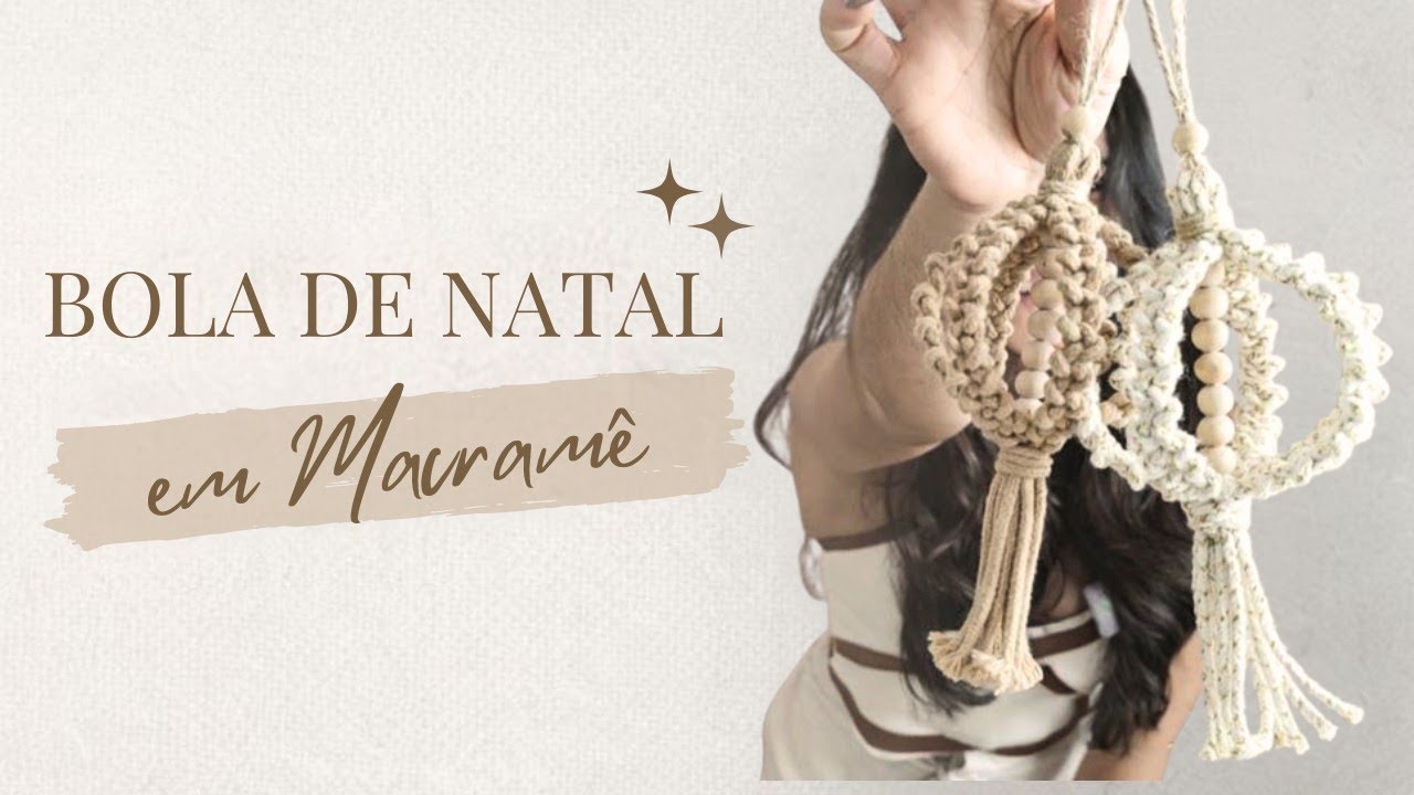 Bola de Natal em macramê. Fácil e rápido de fazer. PASSO A PASSO | Macramê