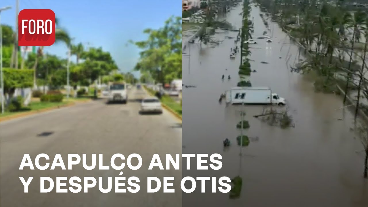 Acapulco, antes y después del Huracán Otis